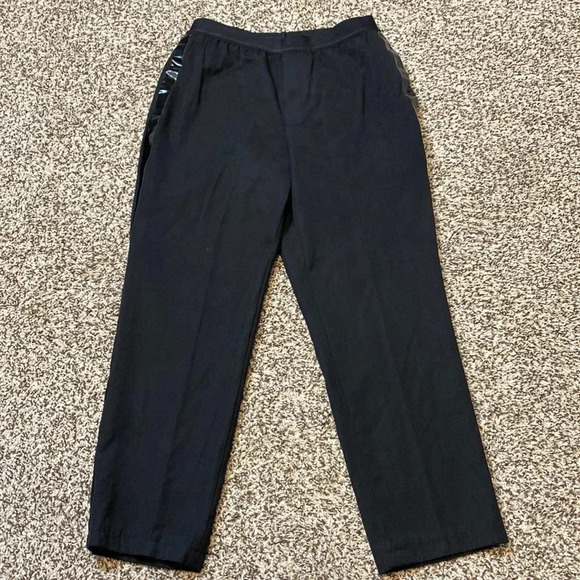 Helmut Lang 100% Wool Crop Black Pants with Side Tape Detailing - Picture 9 of 9
